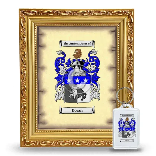 Doran Framed Coat of Arms and Keychain - Gold