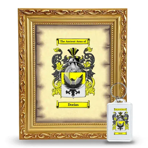 Dorias Framed Coat of Arms and Keychain - Gold