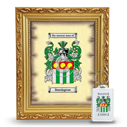 Dorrington Framed Coat of Arms and Keychain - Gold