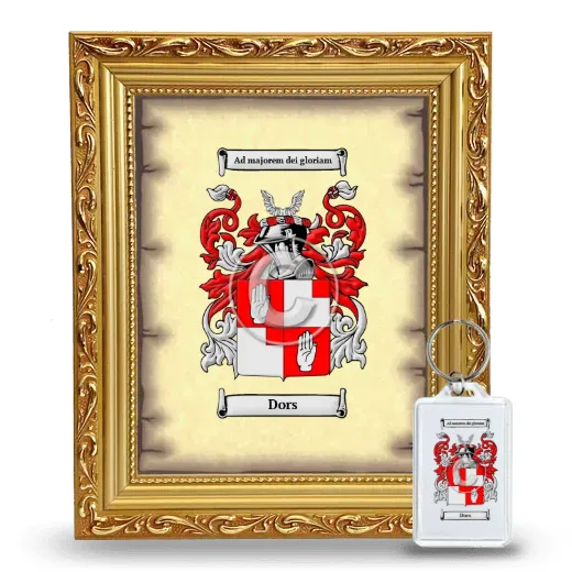 Dors Framed Coat of Arms and Keychain - Gold