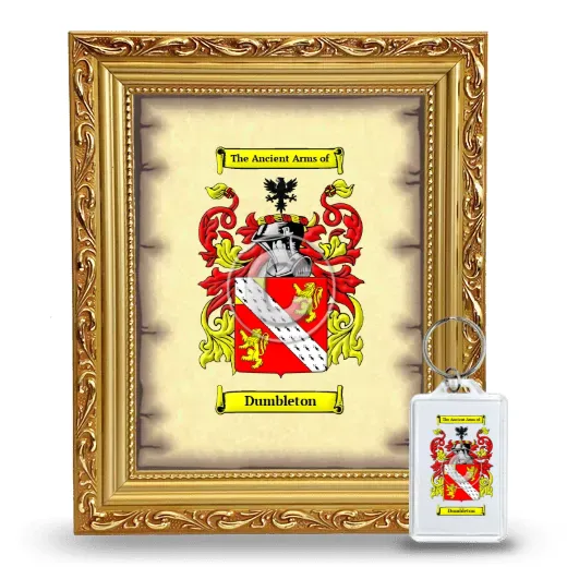 Dumbleton Framed Coat of Arms and Keychain - Gold