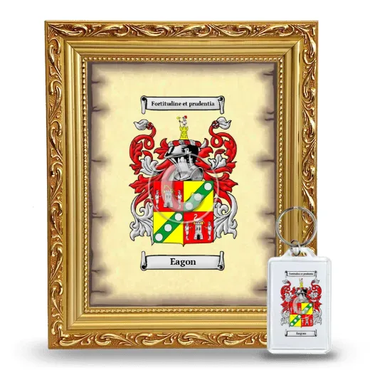 Eagon Framed Coat of Arms and Keychain - Gold