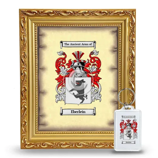 Eberlein Framed Coat of Arms and Keychain - Gold