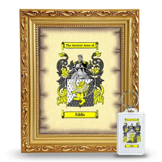 Eddis Framed Coat of Arms and Keychain - Gold