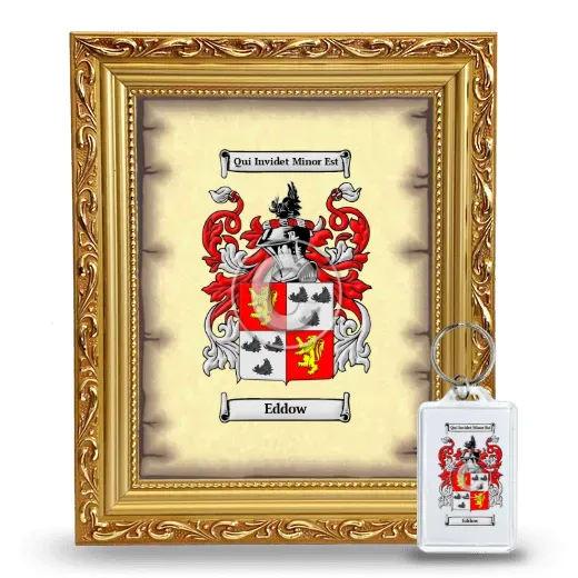 Eddow Framed Coat of Arms and Keychain - Gold