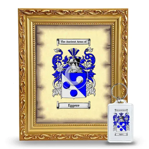 Eggere Framed Coat of Arms and Keychain - Gold