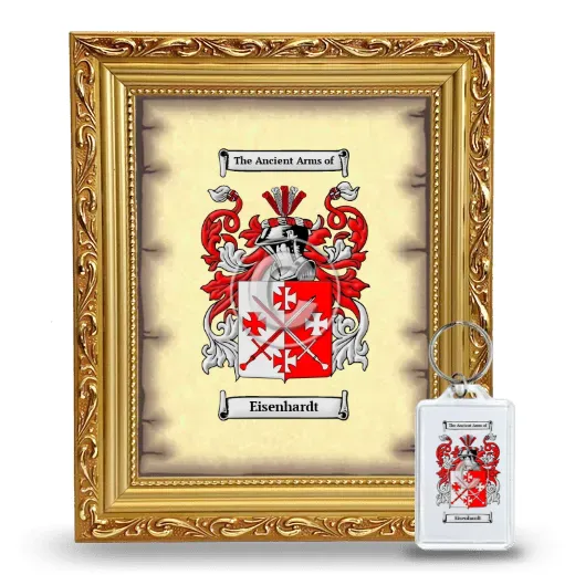 Eisenhardt Framed Coat of Arms and Keychain - Gold