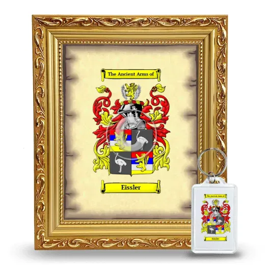 Eissler Framed Coat of Arms and Keychain - Gold