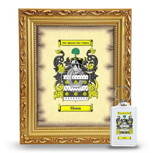 Eleam Framed Coat of Arms and Keychain - Gold
