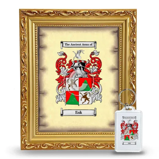 Enk Framed Coat of Arms and Keychain - Gold