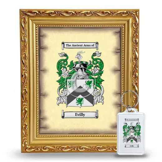Evilly Framed Coat of Arms and Keychain - Gold