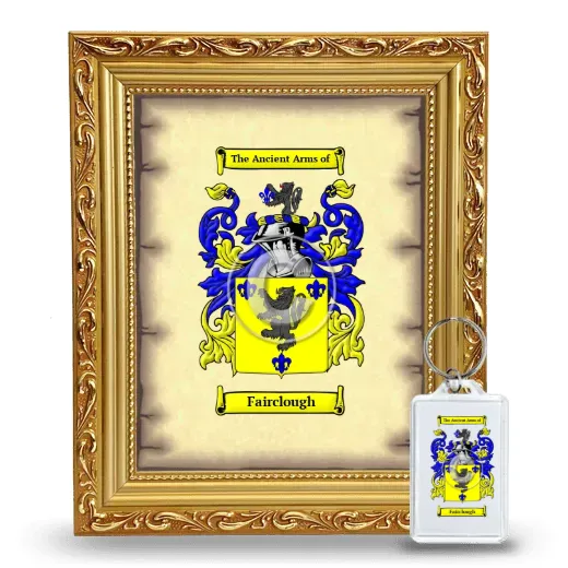 Fairclough Framed Coat of Arms and Keychain - Gold