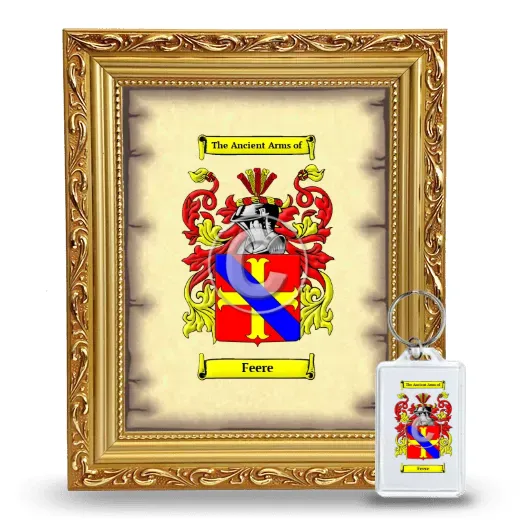 Feere Framed Coat of Arms and Keychain - Gold
