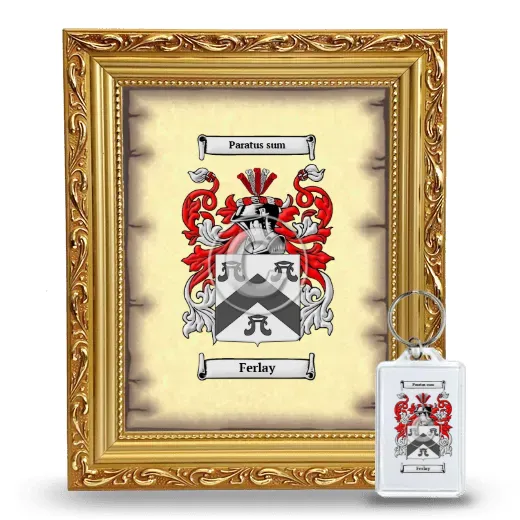 Ferlay Framed Coat of Arms and Keychain - Gold