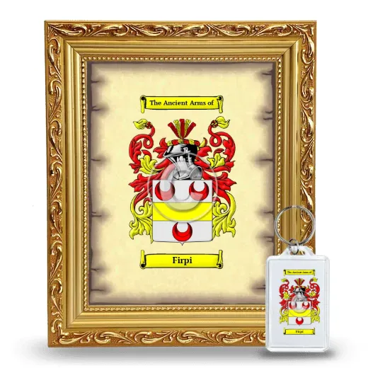 Firpi Framed Coat of Arms and Keychain - Gold