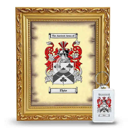 Flyte Framed Coat of Arms and Keychain - Gold