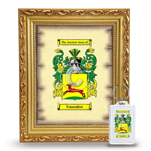 Fournière Framed Coat of Arms and Keychain - Gold