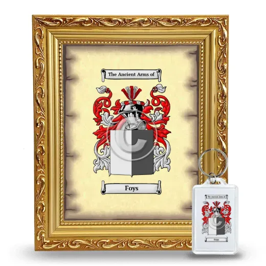 Foys Framed Coat of Arms and Keychain - Gold