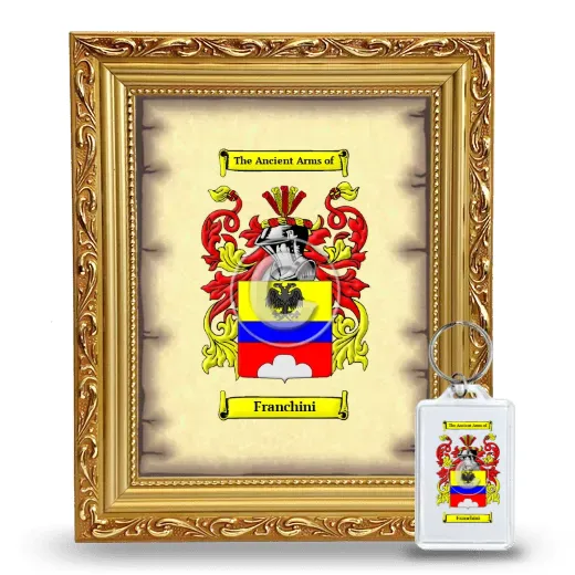 Franchini Framed Coat of Arms and Keychain - Gold