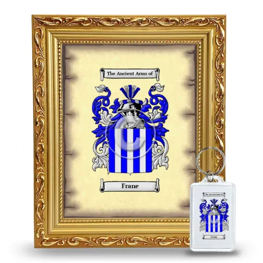 Frane Framed Coat of Arms and Keychain - Gold