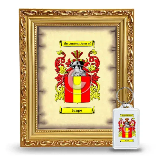 Frape Framed Coat of Arms and Keychain - Gold