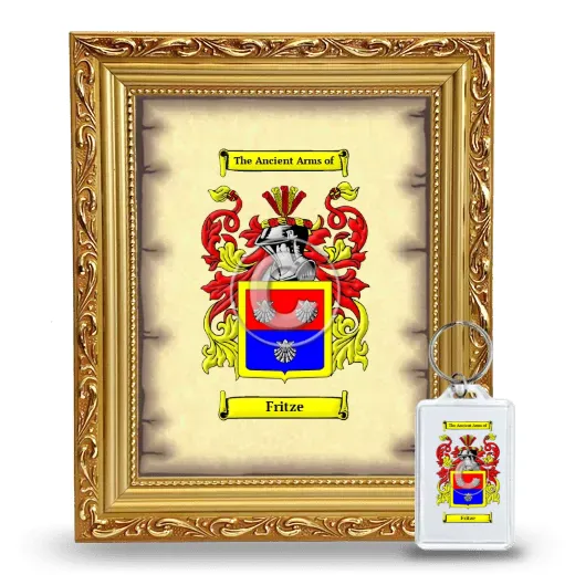 Fritze Framed Coat of Arms and Keychain - Gold