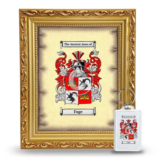 Fuge Framed Coat of Arms and Keychain - Gold