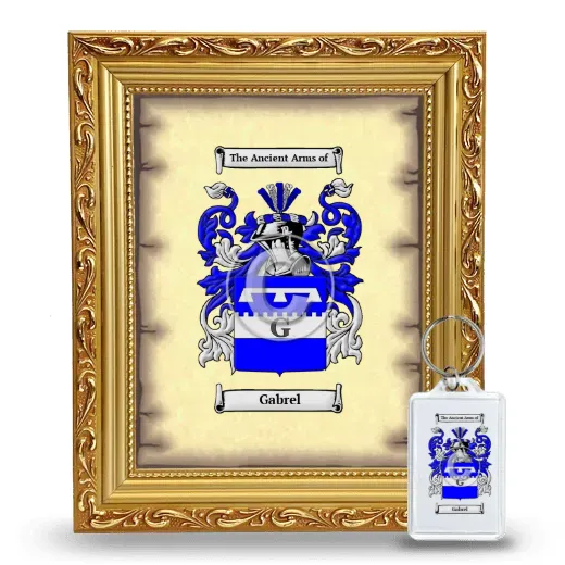 Gabrel Framed Coat of Arms and Keychain - Gold