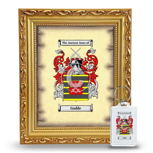 Gadde Framed Coat of Arms and Keychain - Gold