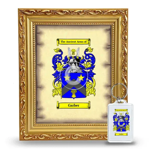 Garber Framed Coat of Arms and Keychain - Gold