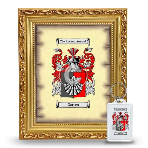 Garten Framed Coat of Arms and Keychain - Gold