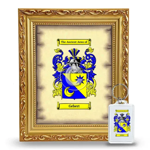 Gebert Framed Coat of Arms and Keychain - Gold