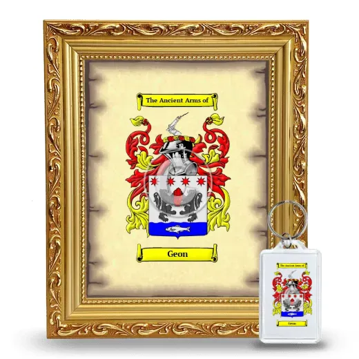 Geon Framed Coat of Arms and Keychain - Gold
