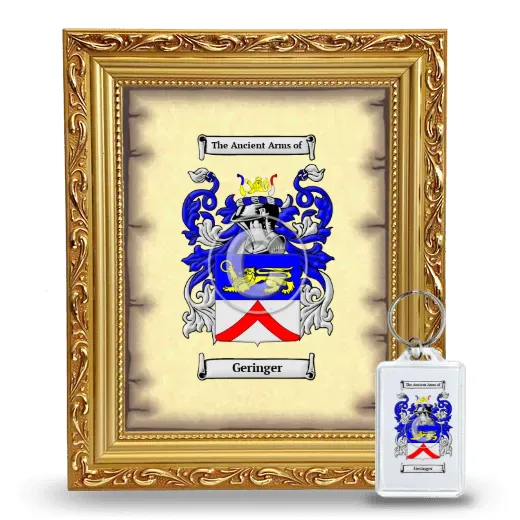 Geringer Framed Coat of Arms and Keychain - Gold