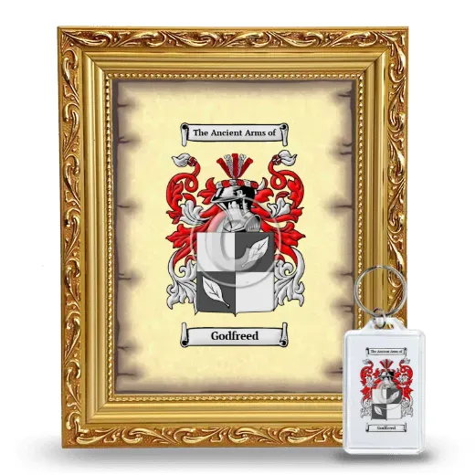 Godfreed Framed Coat of Arms and Keychain - Gold