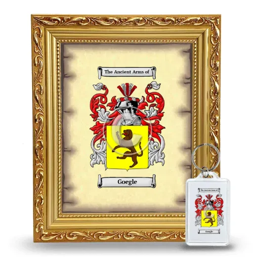 Goegle Framed Coat of Arms and Keychain - Gold