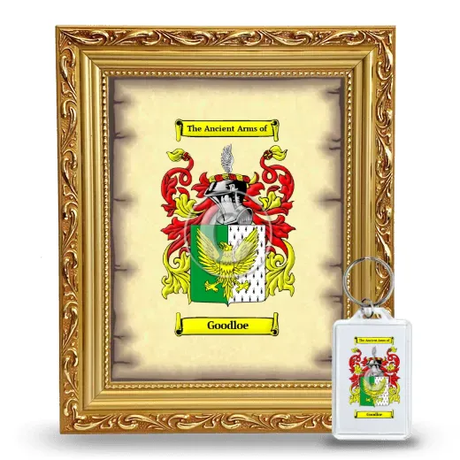 Goodloe Framed Coat of Arms and Keychain - Gold
