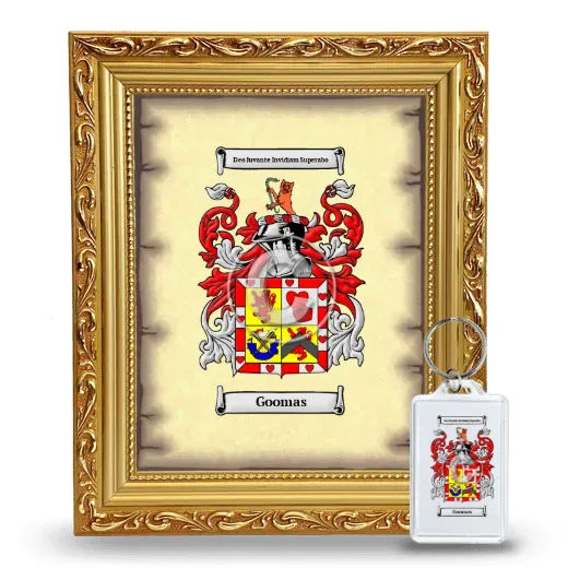 Goomas Framed Coat of Arms and Keychain - Gold