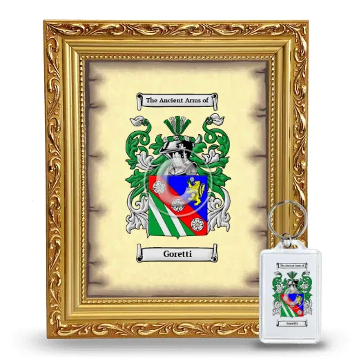 Goretti Framed Coat of Arms and Keychain - Gold