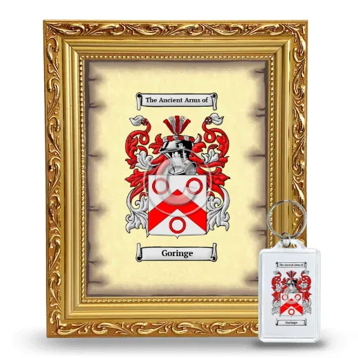 Goringe Framed Coat of Arms and Keychain - Gold