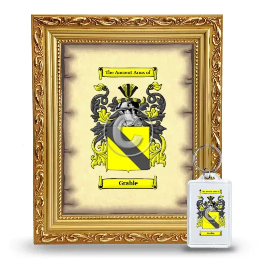 Grable Framed Coat of Arms and Keychain - Gold