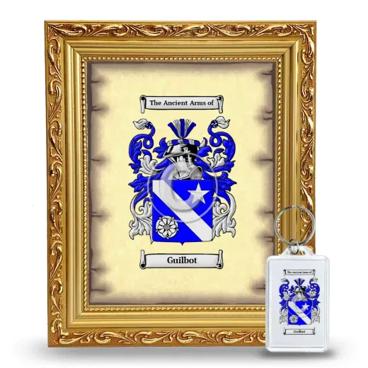 Guilbot Framed Coat of Arms and Keychain - Gold