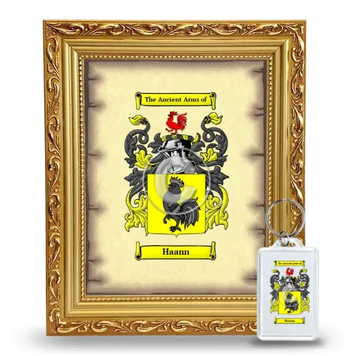Haann Framed Coat of Arms and Keychain - Gold