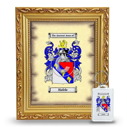 Hafele Framed Coat of Arms and Keychain - Gold