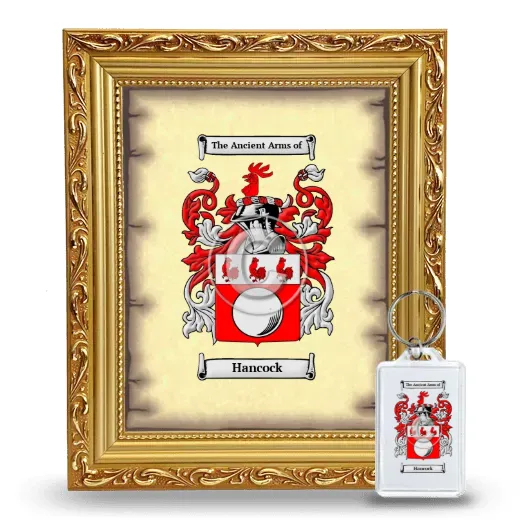 Hancock Framed Coat of Arms and Keychain - Gold