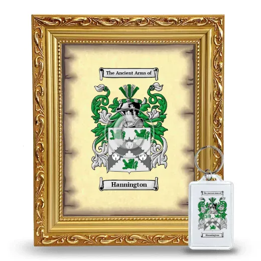 Hannington Framed Coat of Arms and Keychain - Gold