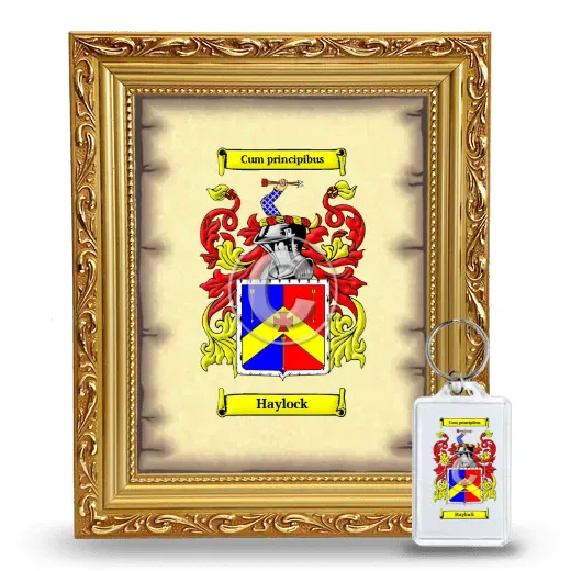 Haylock Framed Coat of Arms and Keychain - Gold
