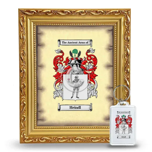 Heindl Framed Coat of Arms and Keychain - Gold