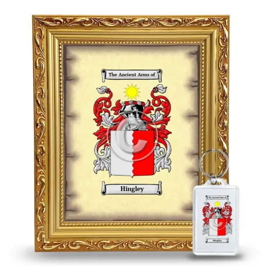 Hingley Framed Coat of Arms and Keychain - Gold