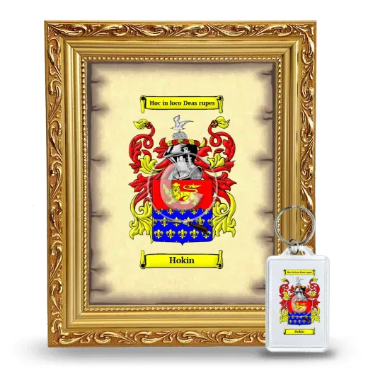 Hokin Framed Coat of Arms and Keychain - Gold